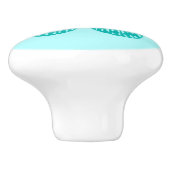 バタフライスケッチ、アクアとターコイズ セラミックノブ (側面)