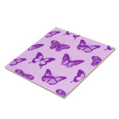 バタフライスケッチ、オーキッドピンクとバイオレット タイル (側面)