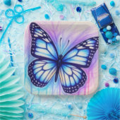 バタフライスケッチ ペーパープレート (パーティー)