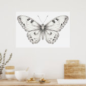 バタフライスケッチ ポスター (キッチン)
