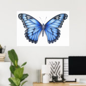 バタフライスケッチ ポスター (ホームオフィス)