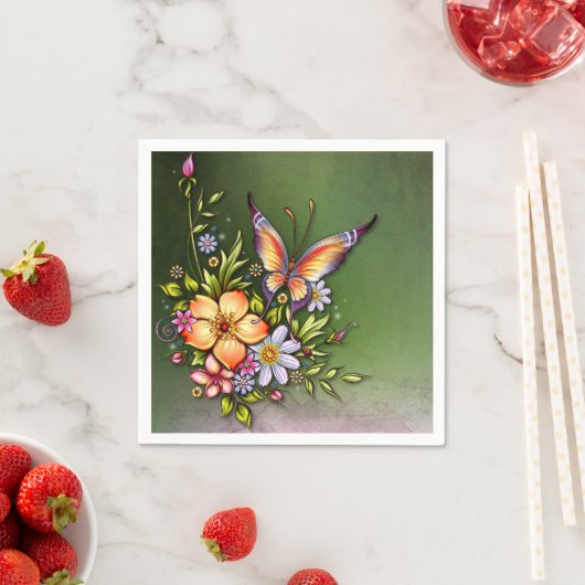 バタフライスタンダードカクテルナプキンス スタンダードカクテルナプキン (インサイチュ)