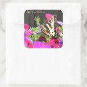 バタフライスティッカー スクエアシール (バッグ)