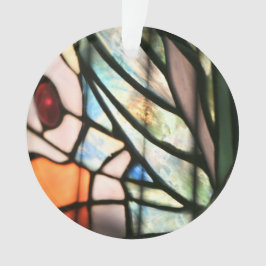 バタフライステンドグラスプリント オーナメント