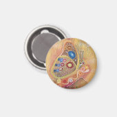 バタフライスモール、1 1/4インチラウンドマグネット マグネット (正面/裏面)