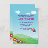 バタフライズフライト招待状 招待状 (正面/裏面)