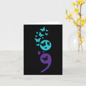 バタフライセミクロム自殺認識度メンタルヘルス カード (黄色い花)