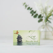 バタフライゼンセラピスト名刺 予約カード (スタンド正面)