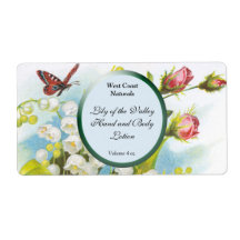 バタフライソープとバスプロダクツのラベル – 長方形