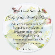 バタフライソープとバスプロダクツのラベル – 青