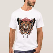 バタフライタイガーデザインTシャツ Tシャツ (正面)