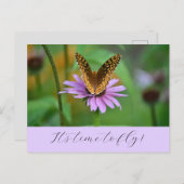 バタフライタイムで新しい人生の冒険はがき ポストカード (正面/裏面)