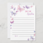 バタフライタイムカプセルノートメッセージカード サンキューカード (正面)