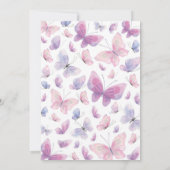 バタフライタイムカプセルノートメッセージカード サンキューカード (裏面)