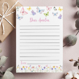 バタフライタイムカプセルノートメッセージカード サンキューカード