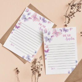 バタフライタイムカプセルノートメッセージカード サンキューカード