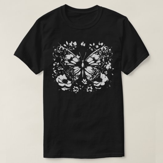 バタフライタトゥーデザイン Tシャツ (デザイン正面)