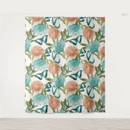 バタフライタペストリー毛布 タペストリー (正面)