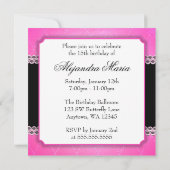 バタフライダイヤモンドピンクキンセアニェラ 招待状 (裏面)