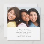 バタフライダマプロポーザルキンセアニェラ独自の文字 招待状 (裏面)