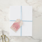 バタフライダンスピーチスパークルドレスブライダルシャワー ギフトタグ (より糸付き)