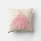 バタフライダンス ピンクスパークル ドレス クッション (裏面)