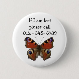 バタフライチャイルドエマージェンシー連絡 缶バッジ