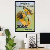 バタフライチョコレートのAdにキスされる ポスター (ホームオフィス)