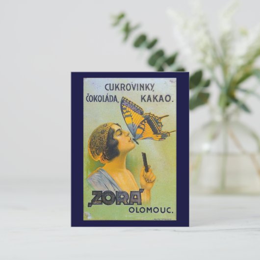 バタフライチョコレートのAdにキスされる ポストカード (スタンド正面)