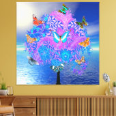 バタフライツリーストレッチキャンバス印刷 キャンバスプリント (インサイチュ (リビング))