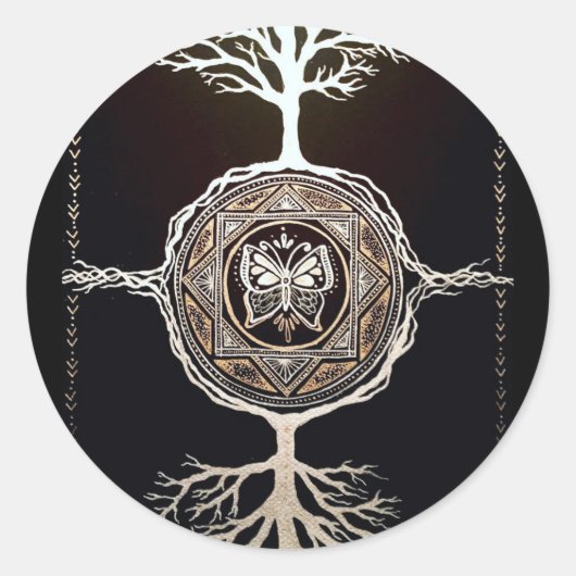 バタフライツリーマンダラ ラウンドシール (正面)