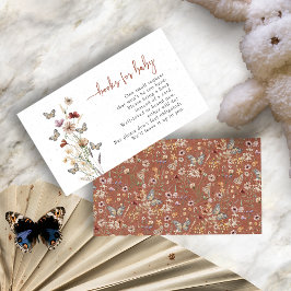 バタフライテラコッタブックスベビー エンクロージャーカード