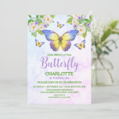 バタフライテーマガールズバースデーパーティー 招待状 (スタンド正面)