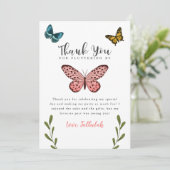 バタフライテーマガールズ誕生パーティー サンキューカード (スタンド正面)