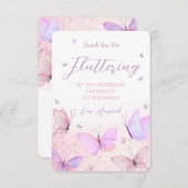 バタフライテーマサンキューカード サンキューカード (正面/裏面)