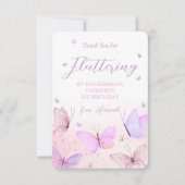 バタフライテーマサンキューカード サンキューカード (正面)