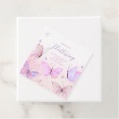 バタフライテーマスクエアメッセージカード フェイバータグ (インサイチュ)