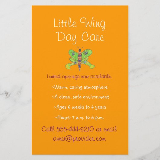 バタフライテーマチャイルド気にフライヤー チラシ (正面)