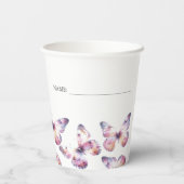 バタフライテーマパープルカスタム 紙コップ (裏面)