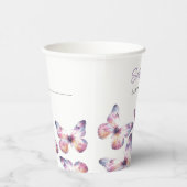 バタフライテーマパープルカスタム 紙コップ (右)