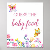 バタフライテーマフローラガーデン推測ベビー食品 ポスター (正面)