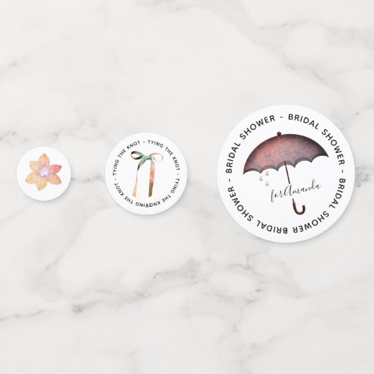 バタフライテーマブライダルシャワー コンフェッティ (正面)