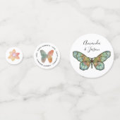 バタフライテーマブライダルシャワー コンフェッティ (裏面)