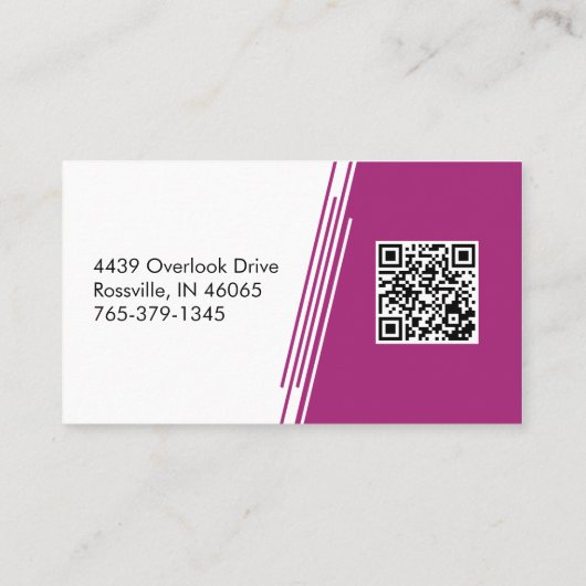 バタフライテーマプロフェッショナルモダンカラフル 名刺 (裏面)