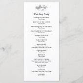 バタフライテーマ春の結婚式式プログラム プログラム (裏面)