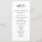 バタフライテーマ春の結婚式式プログラム プログラム (正面)