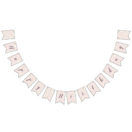 バタフライテーマ誕生日 バンティングフラッグ