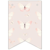 バタフライテーマ誕生日 バンティングフラッグ (第1の旗)