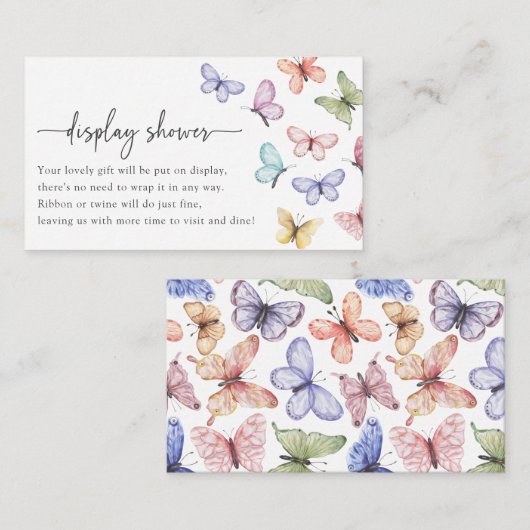 バタフライディスプレイシャワーカード エンクロージャーカード (正面/裏面)