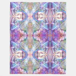 バタフライデイドリームアートプリント フリースブランケット